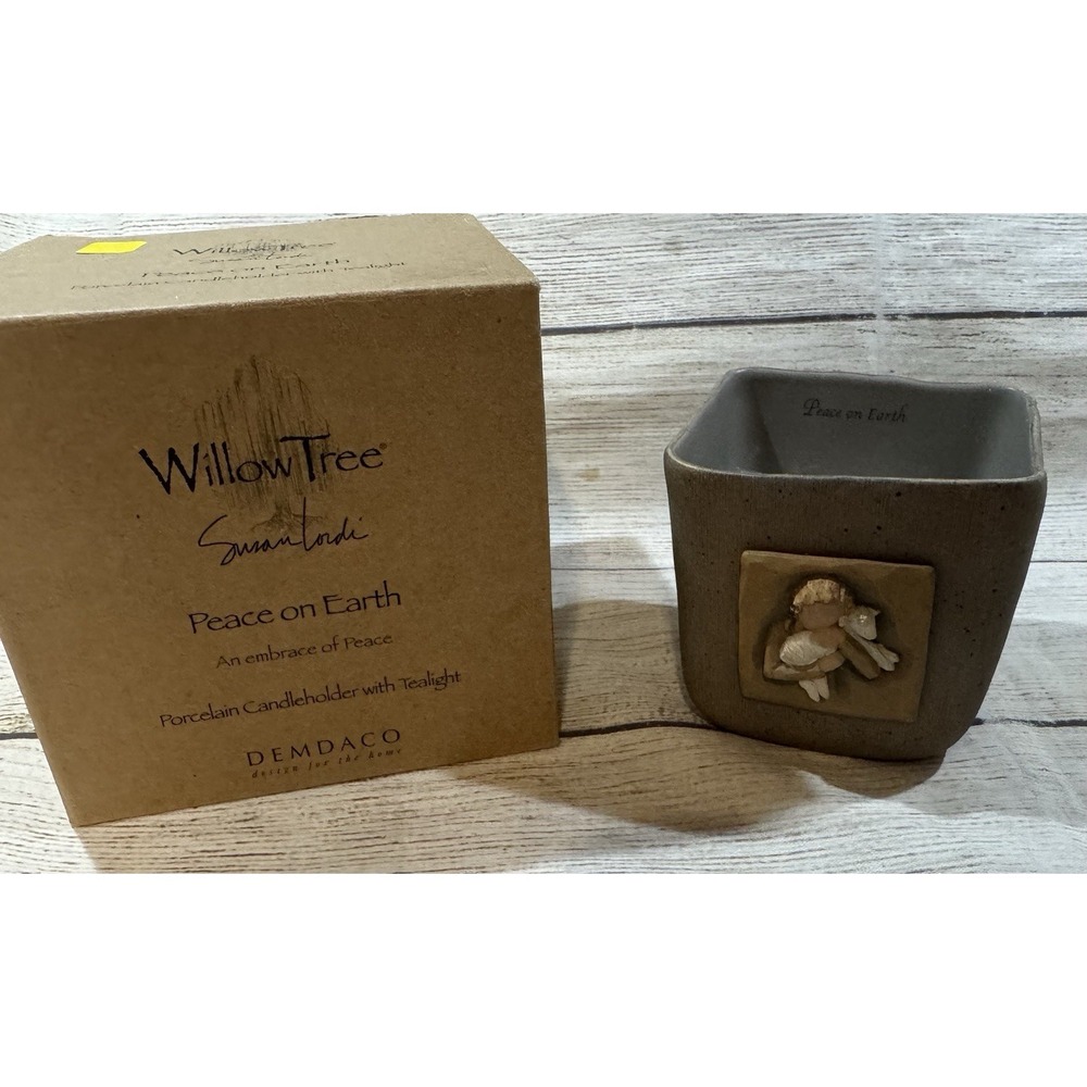 NIB Willow Tree Peace on Earth Porcelain Candleholder w/tealight New in Box Tb18